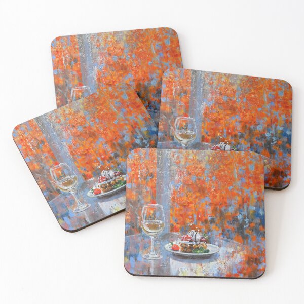 Item preview, Autumn Morning with a Glass of White Wine designed and sold by LukianArtPrint.