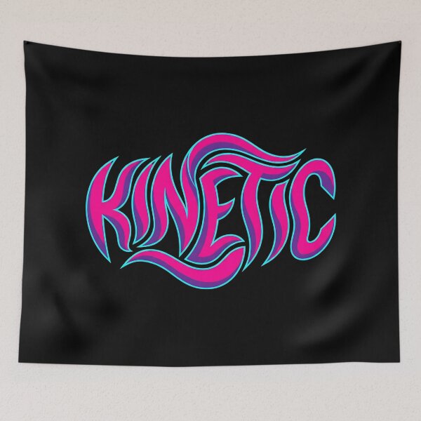 Item preview, Kinetic Neon Typography Retrowave Aesthetic designed and sold by MarCinu Art.