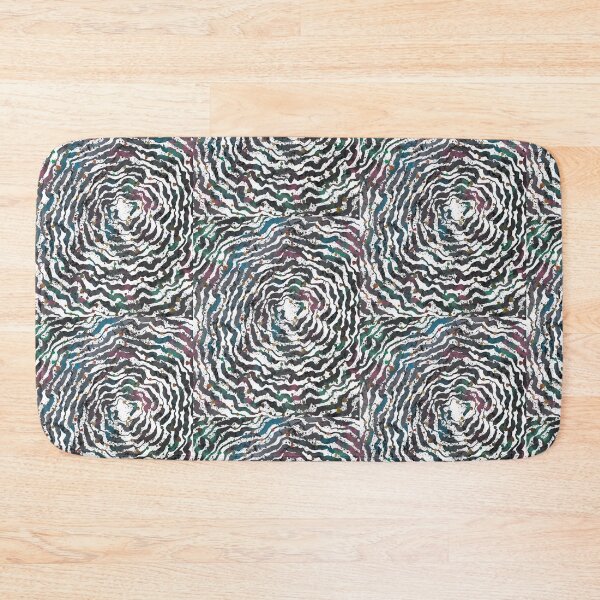 Item preview, Hypnotic Spiral Waves - Teal Purple Black Watercolor Vortex with Gold Green Dots designed and sold by TheArtOfTreble.
