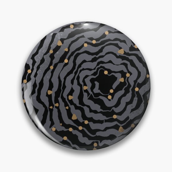 Item preview, Black Gold Spiral Vortex - Charcoal Waves with Golden Flecks Abstract designed and sold by TheArtOfTreble.