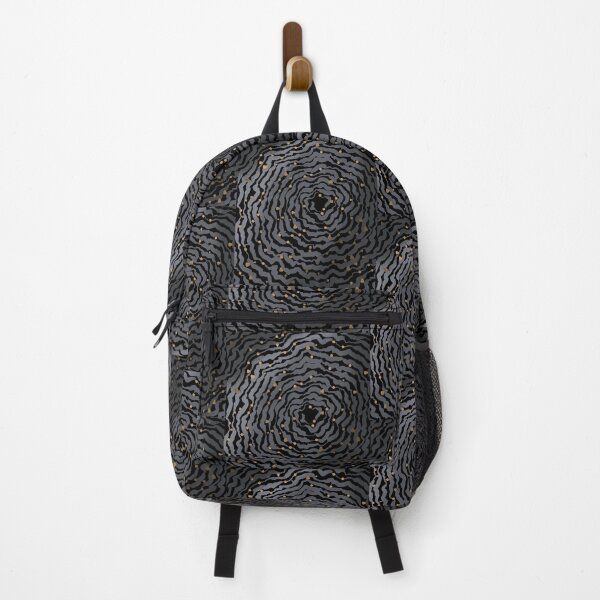 Item preview, Black Gold Spiral Vortex - Charcoal Waves with Golden Flecks Abstract designed and sold by TheArtOfTreble.