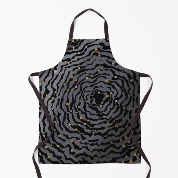 Item preview, Black Gold Spiral Vortex - Charcoal Waves with Golden Flecks Abstract designed and sold by TheArtOfTreble.