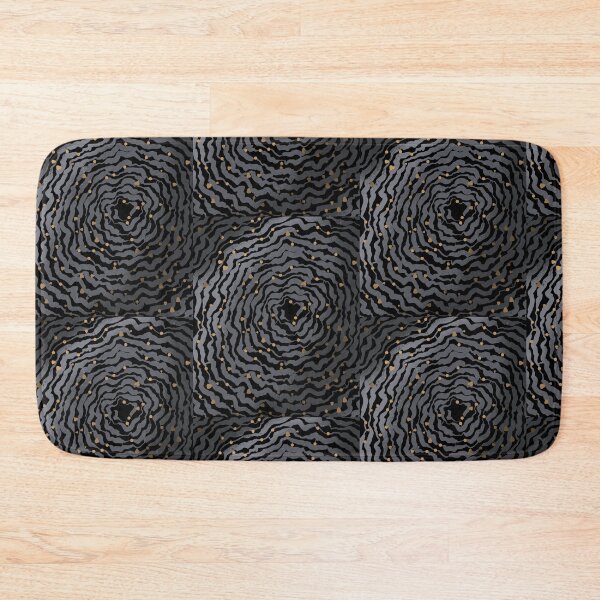 Item preview, Black Gold Spiral Vortex - Charcoal Waves with Golden Flecks Abstract designed and sold by TheArtOfTreble.