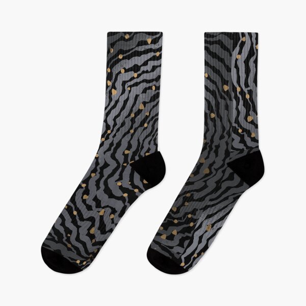 Item preview, Black Gold Spiral Vortex - Charcoal Waves with Golden Flecks Abstract designed and sold by TheArtOfTreble.
