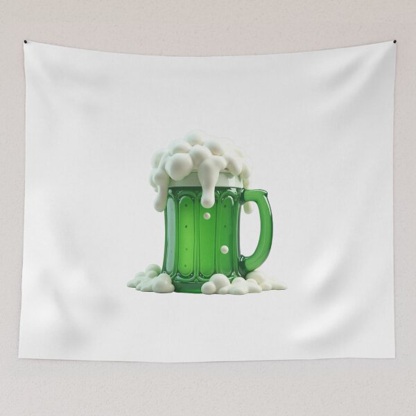 Item preview, Green Beer Mug Foam Illustration designed and sold by PMTaurus.