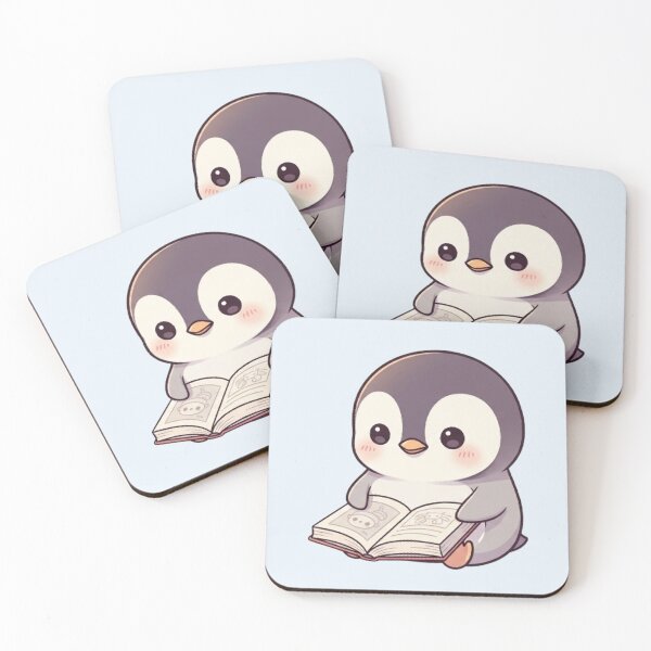 Item preview, Cute Penguin Reading a Book with Illustrations - Adorable Animal Art designed and sold by soletstudio.