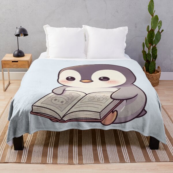 Item preview, Cute Penguin Reading a Book with Illustrations - Adorable Animal Art designed and sold by soletstudio.