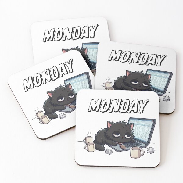Item preview, Monday Exhausted Office Cat designed and sold by ZpawStudio.