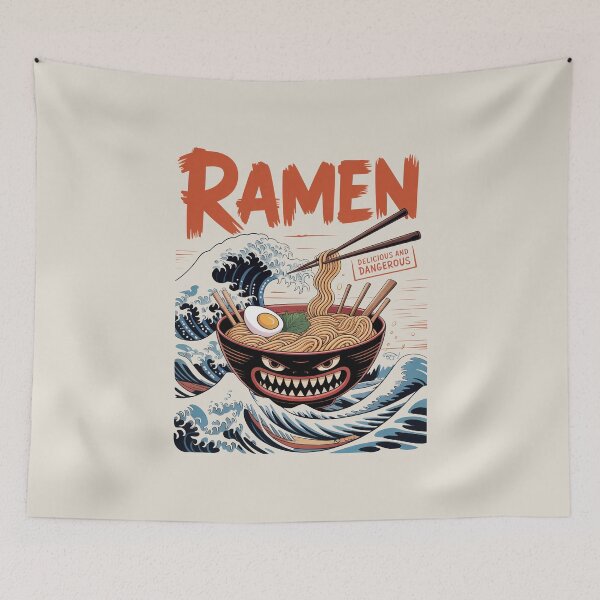 Item preview, Ramen Delicious and Dangerous Wave designed and sold by Shirtinho Store.