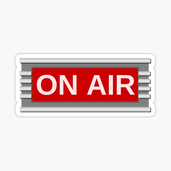 Broadcasting On Air Sticker by Stream My Event for iOS & Android