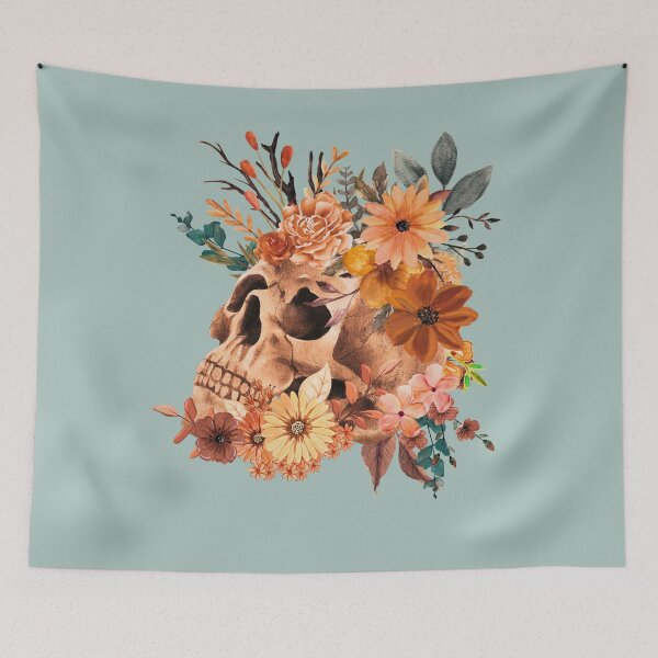 Item preview, Punk Botanical Skull T-Shirt – Dark Grunge Graphic Tee designed and sold by SKULLARTISTRY.