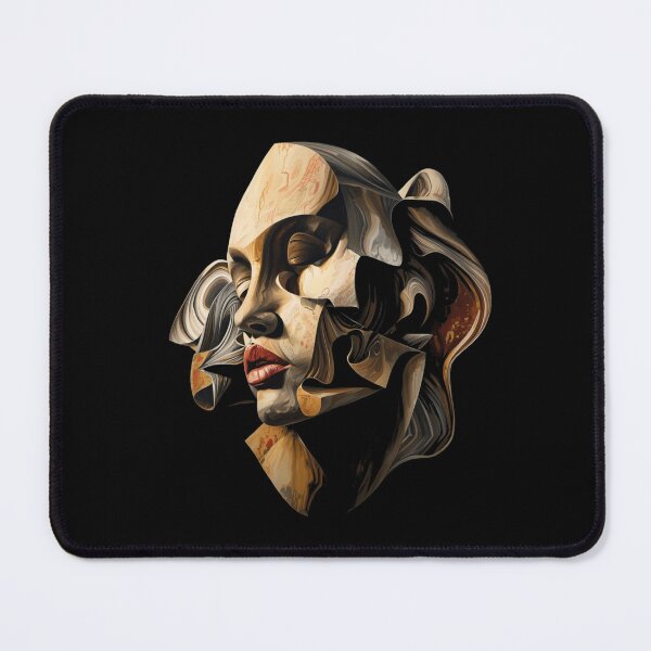 Item preview, Fragmented Face – Modern Surrealist Cubist Portrait designed and sold by PLUSHIWORLDtm.