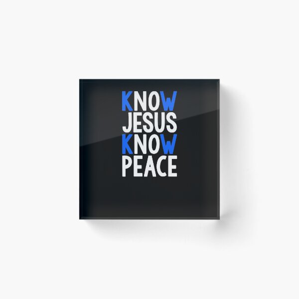 Item preview, Christian Shirt Know Jesus Know Peace No Jesus No Peace designed and sold by trendo.