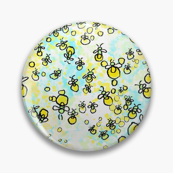 Item preview, Firefly Swarm Splatter - Turquoise Gold Firefly Watercolor Pattern designed and sold by TheArtOfTreble.