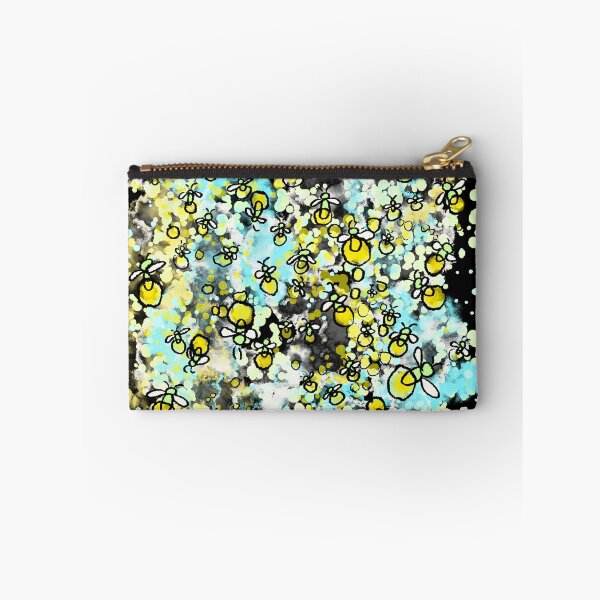 Item preview, Firefly Swarm Splatter - Turquoise Gold Firefly Watercolor Pattern designed and sold by TheArtOfTreble.
