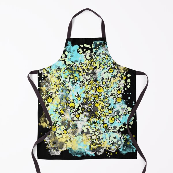 Item preview, Firefly Swarm Splatter - Turquoise Gold Firefly Watercolor Pattern designed and sold by TheArtOfTreble.