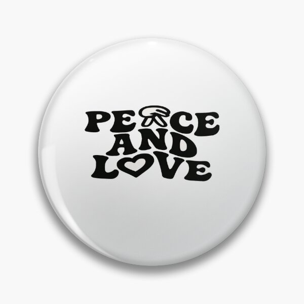 Item preview, Peace and Love” Retro Typography Art – Playful Positive Quote with Symbols & 60s Vibes designed and sold by Bright Nest Studio.