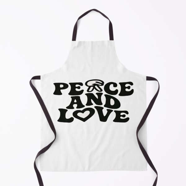 Item preview, Peace and Love” Retro Typography Art – Playful Positive Quote with Symbols & 60s Vibes designed and sold by Bright Nest Studio.