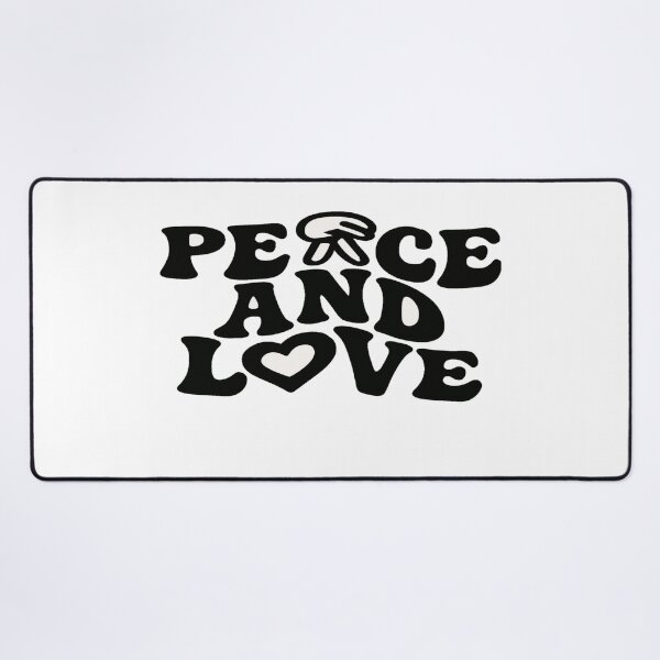 Item preview, Peace and Love” Retro Typography Art – Playful Positive Quote with Symbols & 60s Vibes designed and sold by Bright Nest Studio.