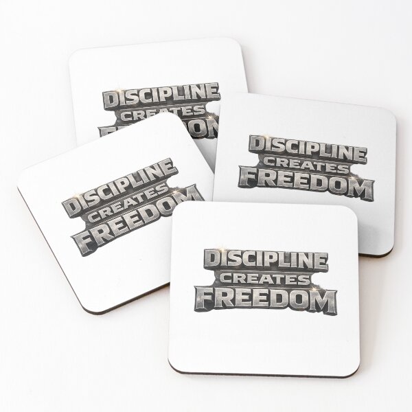 Item preview, Discipline Creates Freedom Bold Motivational Strength Design designed and sold by Combat Skies.