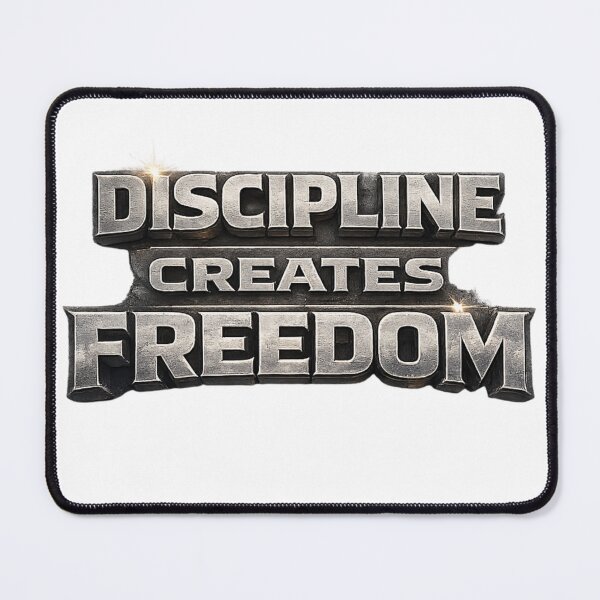 Item preview, Discipline Creates Freedom Bold Motivational Strength Design designed and sold by Combat Skies.