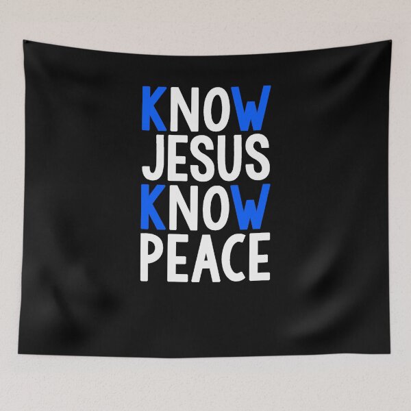 Item preview, Christian Shirt Know Jesus Know Peace No Jesus No Peace designed and sold by trendo.
