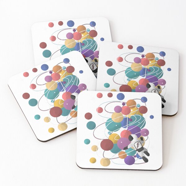 Item preview, Astronaut in Colorful Orbs - Retro Cosmic Planets and Orbital Trails designed and sold by TheArtOfTreble.