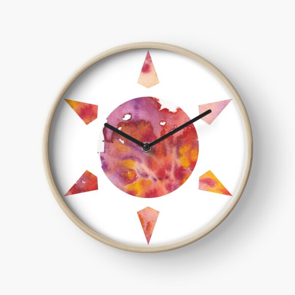 Watercoloured Sun Clock