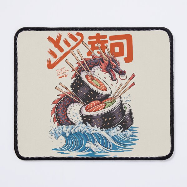 Item preview, Sushi Dragon Japanese Wave Art designed and sold by Shirtinho Store.