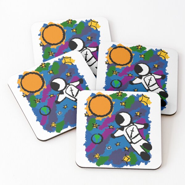 Item preview, Astronaut in Vibrant Color Orbs - Retro Space Adventure with Sun and Stars designed and sold by TheArtOfTreble.