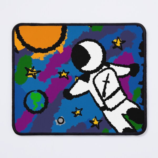 Item preview, Astronaut in Vibrant Color Orbs - Retro Space Adventure with Sun and Stars designed and sold by TheArtOfTreble.