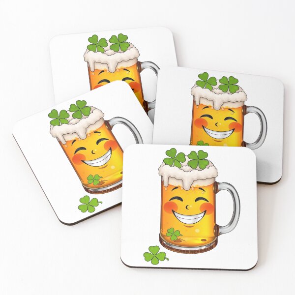 Item preview, Smiling Lucky Beer Mug Illustration designed and sold by PMTaurus.