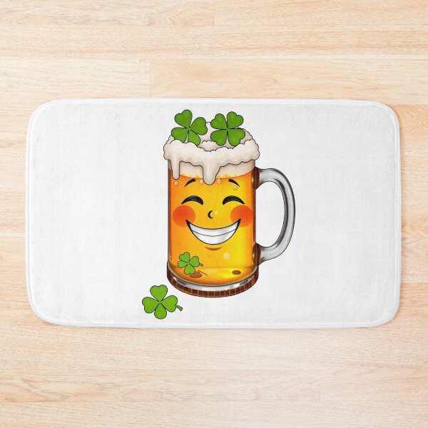 Item preview, Smiling Lucky Beer Mug Illustration designed and sold by PMTaurus.