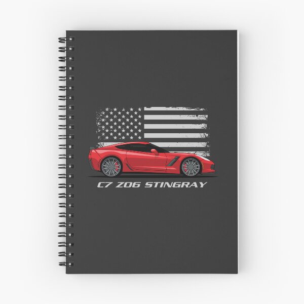 Item preview, Red Chevy Corvette C7 Z06 Flag Illustration designed and sold by blackdogshop.
