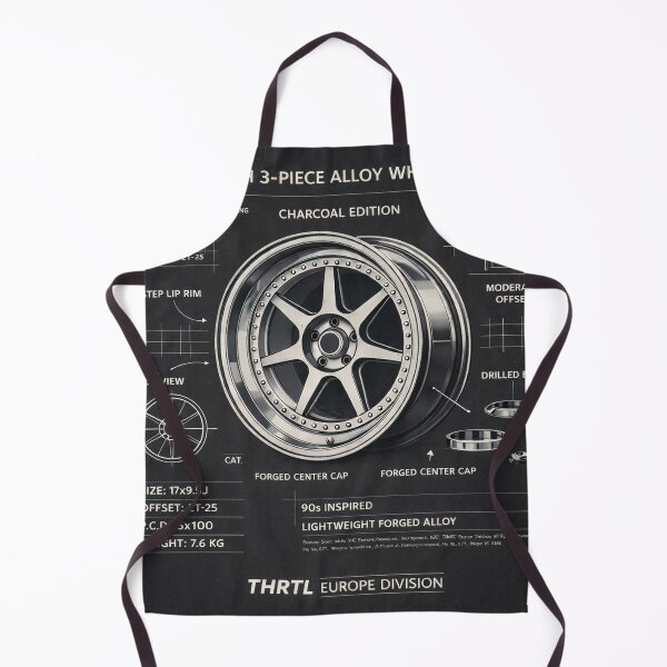 Item preview, 90s Deep Dish 3-Piece Wheel Blueprint – DDC-17 Charcoal Edition | THRTL Europe Division Automotive Art designed and sold by ClassicThrottle.