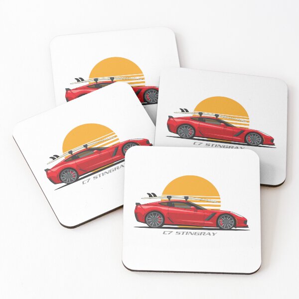 Item preview, Chevy Corvette C7 Red Illustration designed and sold by blackdogshop.