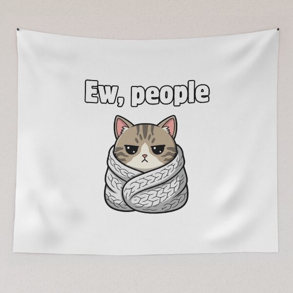 Item preview, Ew People Introvert Purrito Cat designed and sold by ZpawStudio.