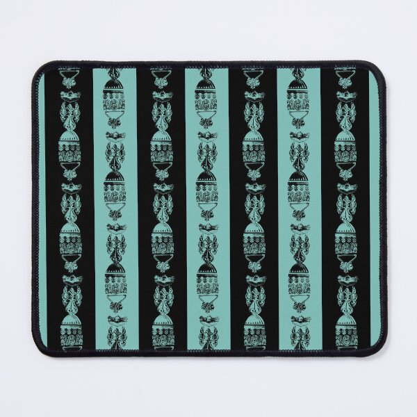 Item preview, Antique Furniture Decorations Wide Stripe Teal & Black designed and sold by Digitalmyth's Designs.