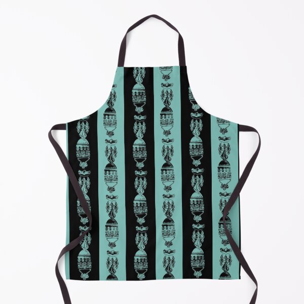Item preview, Antique Furniture Decorations Wide Stripe Teal & Black designed and sold by Digitalmyth's Designs.