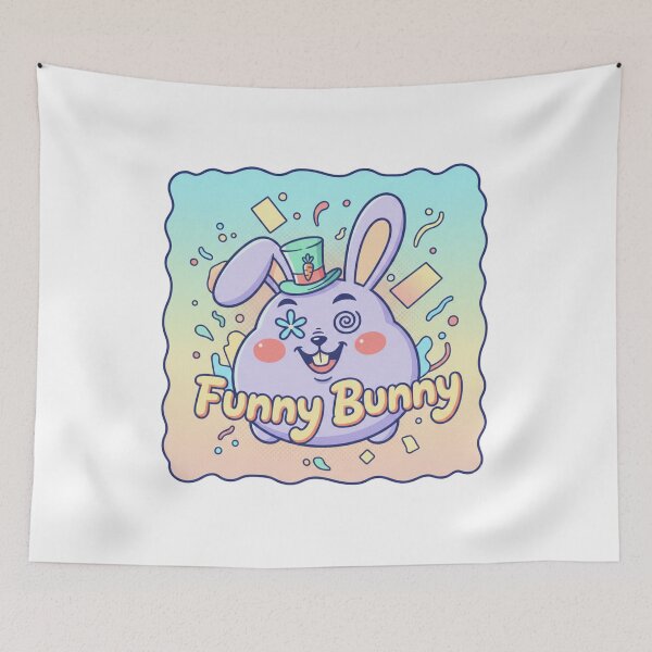 Item preview, Funny Bunny Retro Kawaii | Wacky Purple Rabbit Graphic designed and sold by Wear Sculpt.