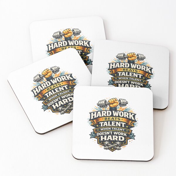 Item preview, Hard Work Beats Talent Motivation Quote Design designed and sold by Combat Skies.