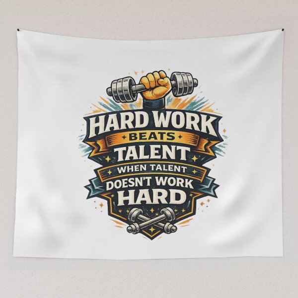 Item preview, Hard Work Beats Talent Motivation Quote Design designed and sold by Combat Skies.