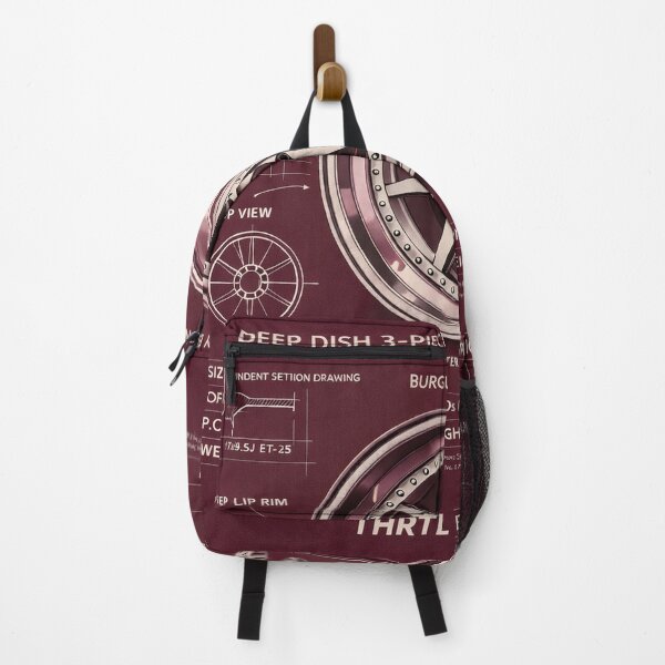 Item preview, 90s Deep Dish 3-Piece Wheel Blueprint – DDC-17 Burgundy Edition | THRTL Europe Division Automotive Art designed and sold by ClassicThrottle.