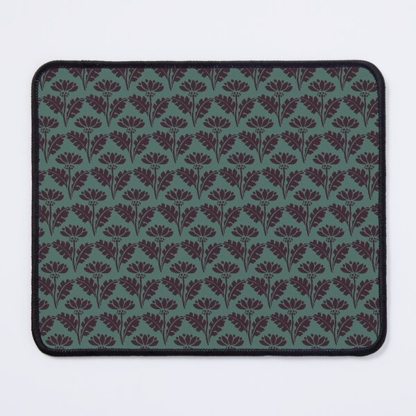 Item preview, Vintage Floral Arches Art Nouveau Pattern in Deep Plum and Teal Green designed and sold by kierkegaard.