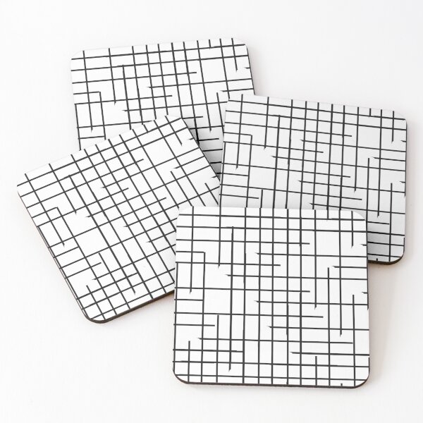 Item preview, White and Black Crosshatch Pattern Design  designed and sold by PatternTitan.