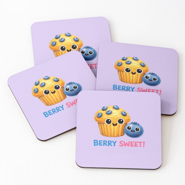 Item preview, Cute Blueberry Muffin Cartoon – Berry Sweet Food Pun Gift designed and sold by Liv Solara.