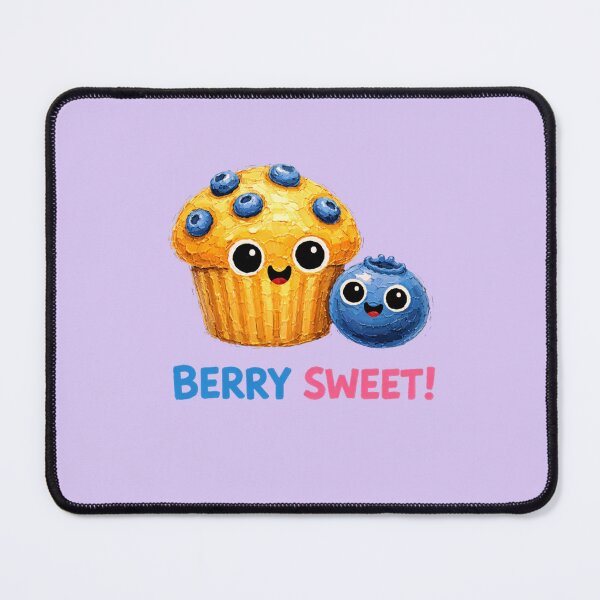 Item preview, Cute Blueberry Muffin Cartoon – Berry Sweet Food Pun Gift designed and sold by Liv Solara.