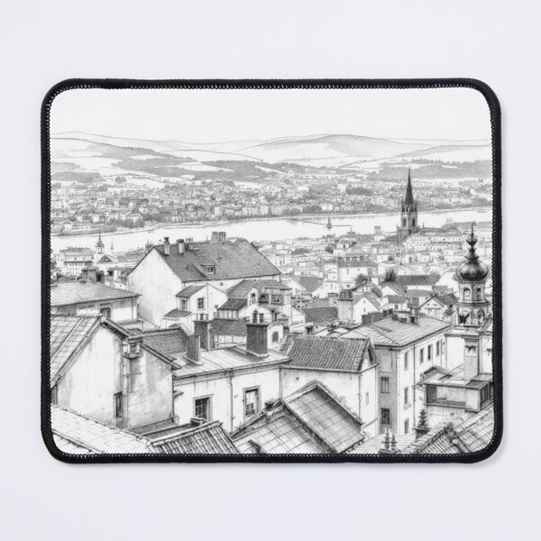 Item preview, View of a district in Lyon (France) designed and sold by jefboutique6150.