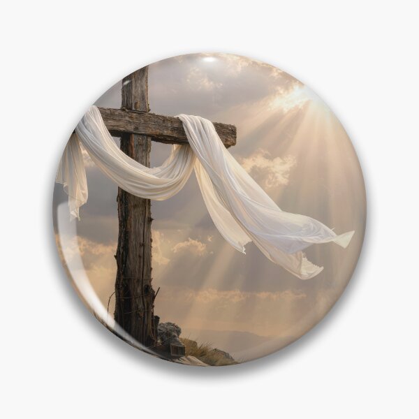 Item preview, Easter Cross with a White Shroud Blowing in the Wind designed and sold by Maria Dryfhout.