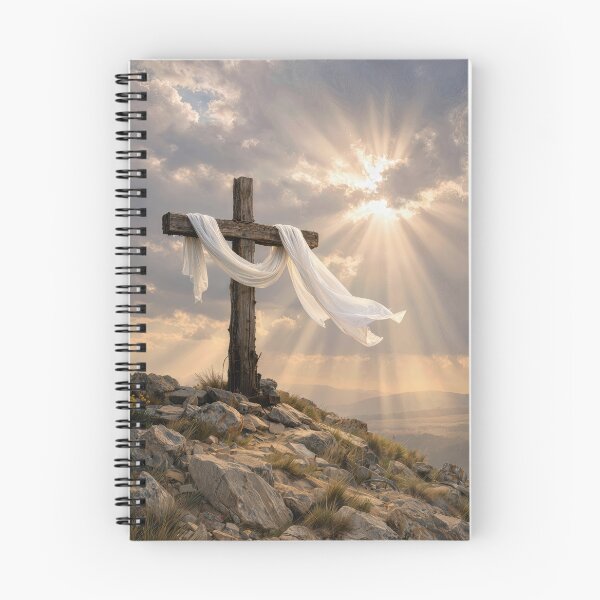 Item preview, Easter Cross with a White Shroud Blowing in the Wind designed and sold by Maria Dryfhout.